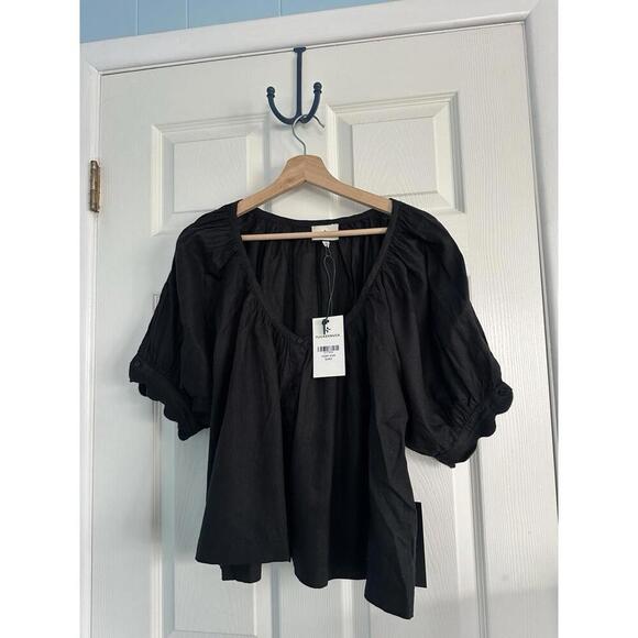 Tuckernuck Black Linen Tully Top $128 NWT Extra Large XL - Picture 4 of 7